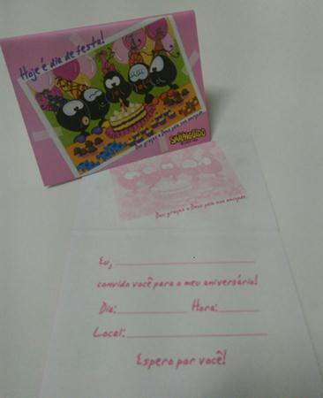 Convite Smilinguido Rosa 10 Unidades