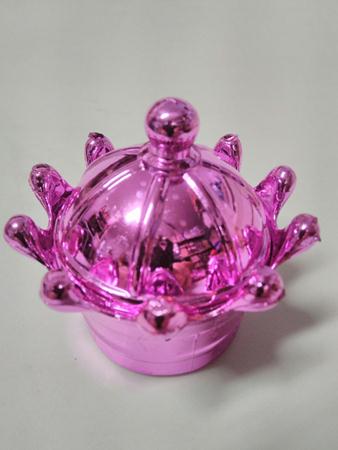 Coroa De Plstico Rosa 12 Unidades