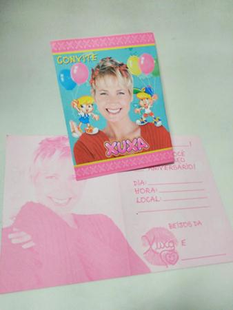 Convite Xuxa e  Xuxinha 10 unidades