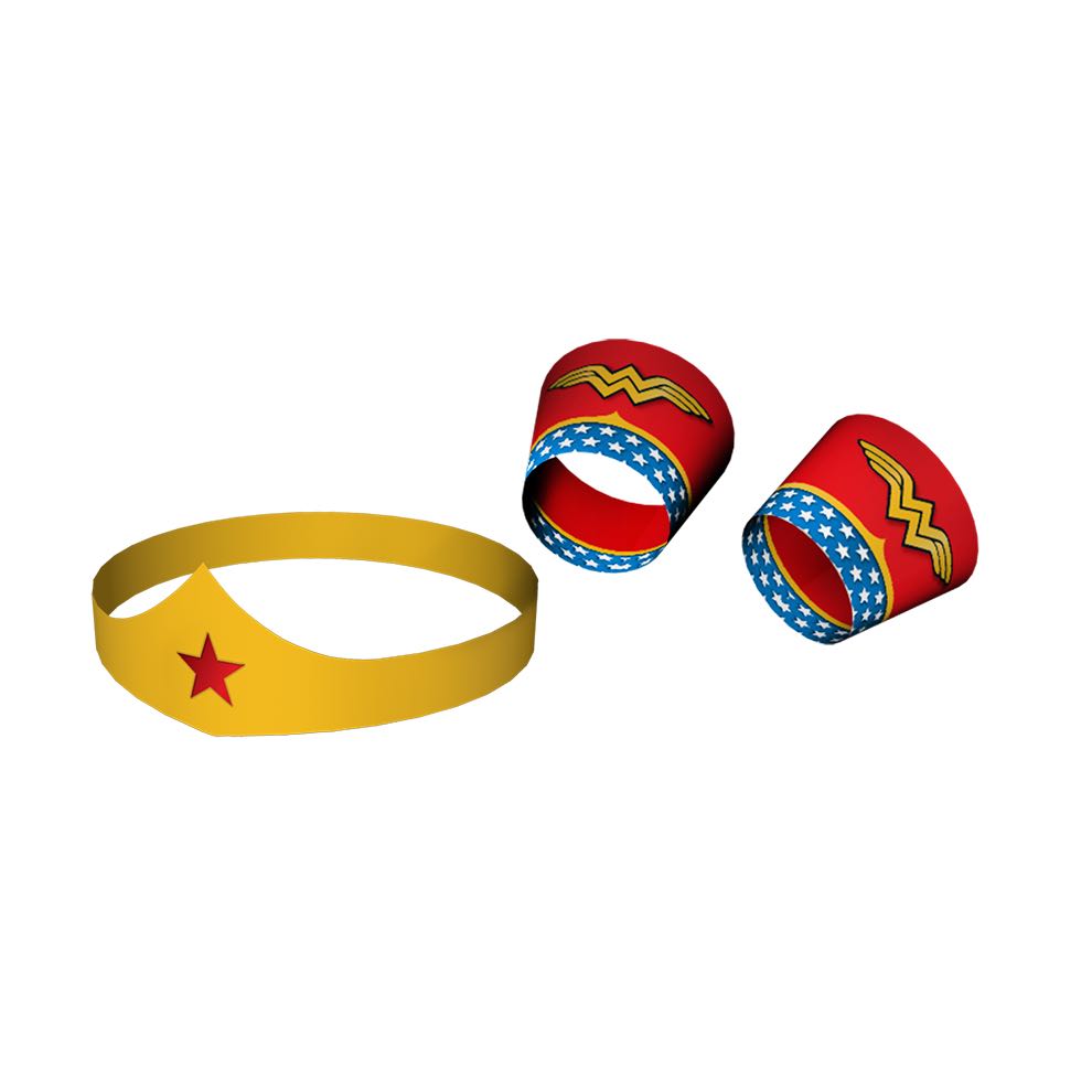 Tiara e Bracelete Mulher Maravilha