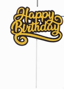 Topo De Bolo Happy Birthday Unidade