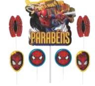 Topo De Bolo Impresso Homem Aranha 07 Itens