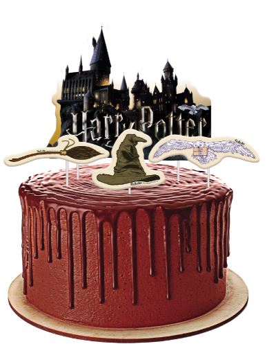 Topper Para Bolo Harry Potter 04 Unidades
