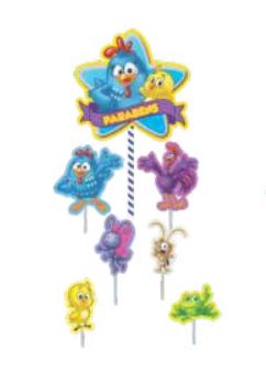 Topo De Bolo Galinha Pintadinha 07 Itens