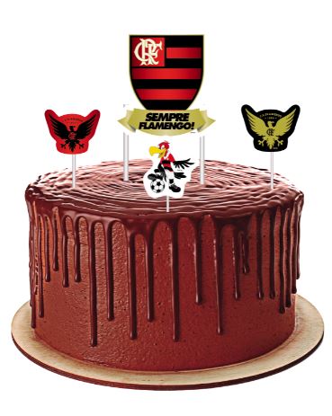 Topper Para Bolo Flamengo Unidade