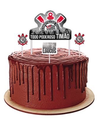 Topper Para Bolo Corinthians Unidade