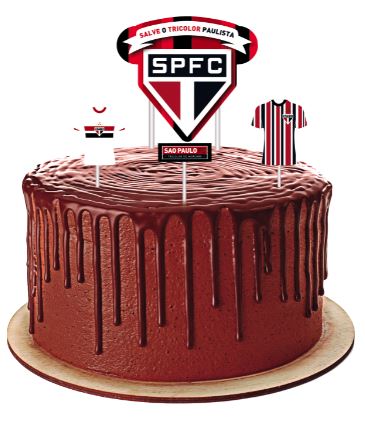 Topper Para Bolo So Paulo Unidade