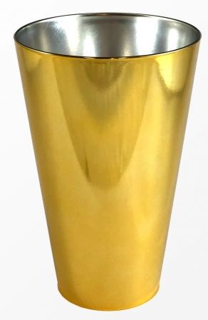 Vaso Acrlico Tulipa Metalizada 21x13 Ouro