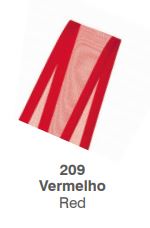 Fita Voal Com Aurela Acetinada 10m 22mm Cor 209 Vermelha Unidade