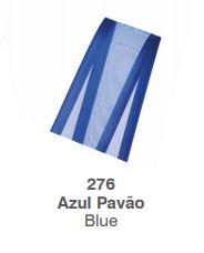 Fita Progresso Voal Com Aurela Acetinada 10m 22mm Cor 276 Azul Pavo