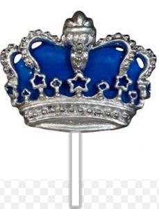 Vela Coroa Prata Azul Unidade