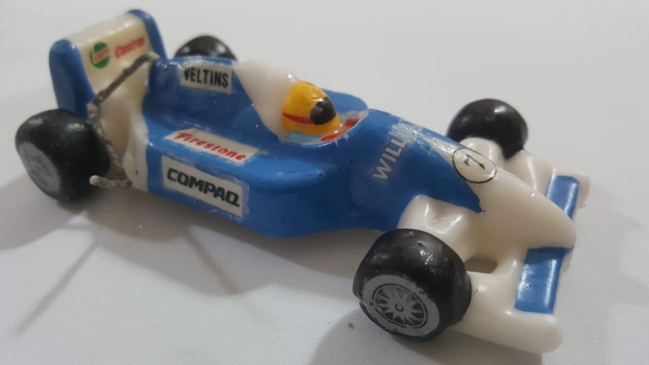 Vela Personagem Frmula Carro Azul Unidade