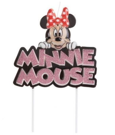 Vela Minnie Glitter Rose Gold Unidade