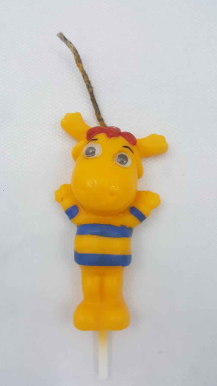 Vela Personagem Backy Laranja Unidade