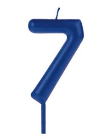 Vela Big Metalizada Azul N7 Unidade