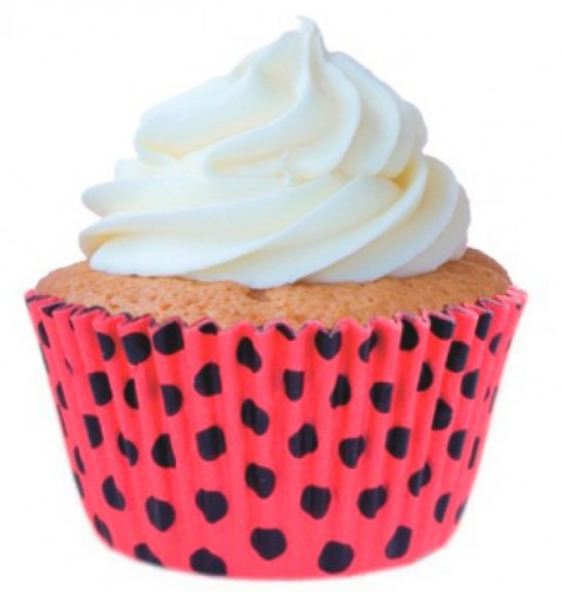 Forma Mini Cupcake Greasepel N2 Vermelho Po Preto