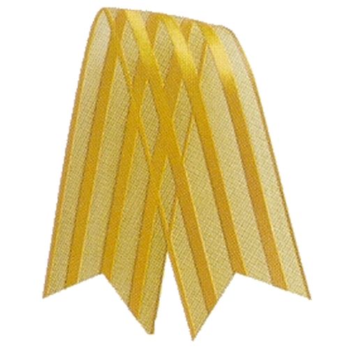 Fita Voal Listrado 7mm 10m Cor Ouro