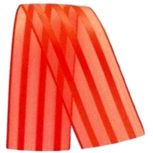 Fita Voal Listrado 7mm 10m Cor Vermelha