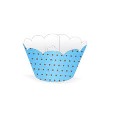 Saia Para Mini Cupcake Decorado Azul Po Marrom