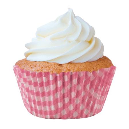 Forma Especial Mini Cupcake N2 45uni Xadrez Rosa Beb